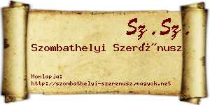 Szombathelyi Szerénusz névjegykártya